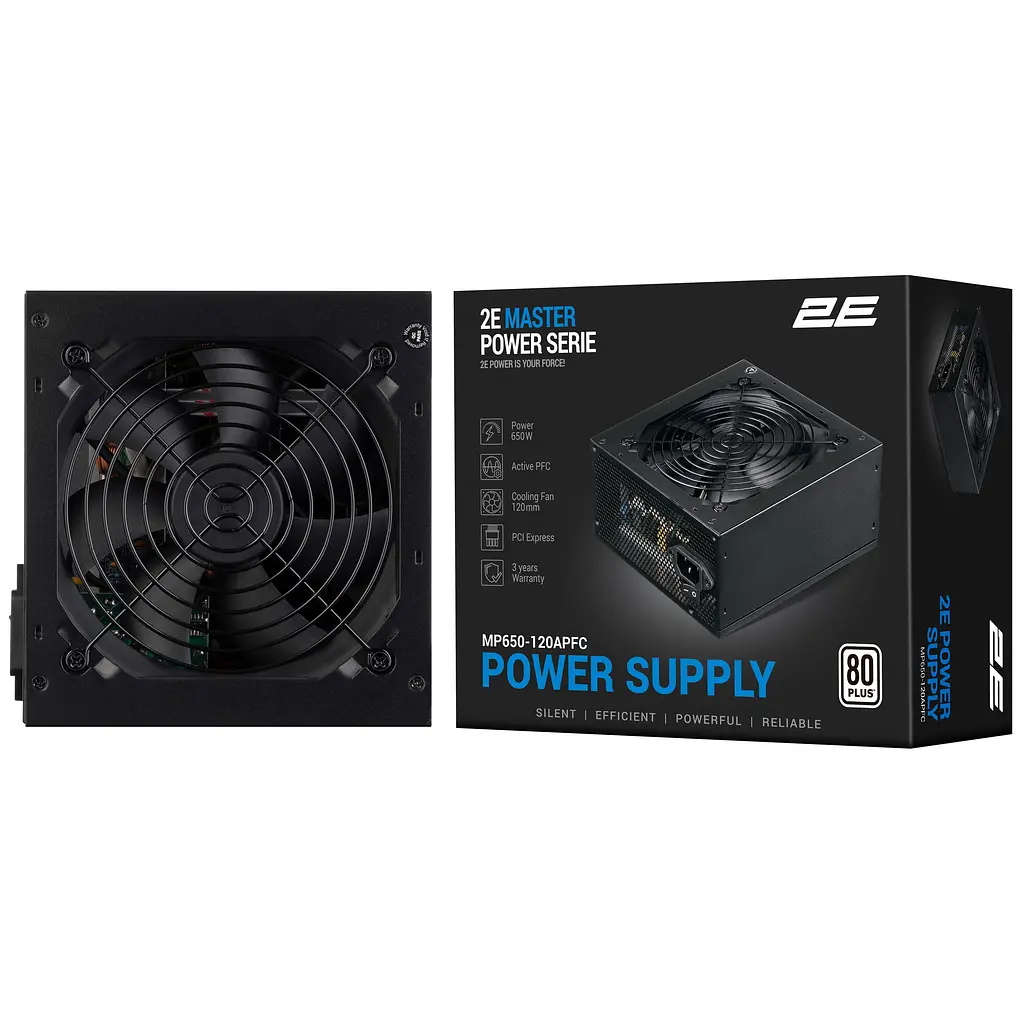 2E Блок живлення Master Power (650W), >80%, 80+ White, 120мм, 1xMB 24pin(20+4), 1xCPU 8pin(4+4), 3xMolex, 5xSATA, 2xPCIe 8pin(6+2) - фото 10