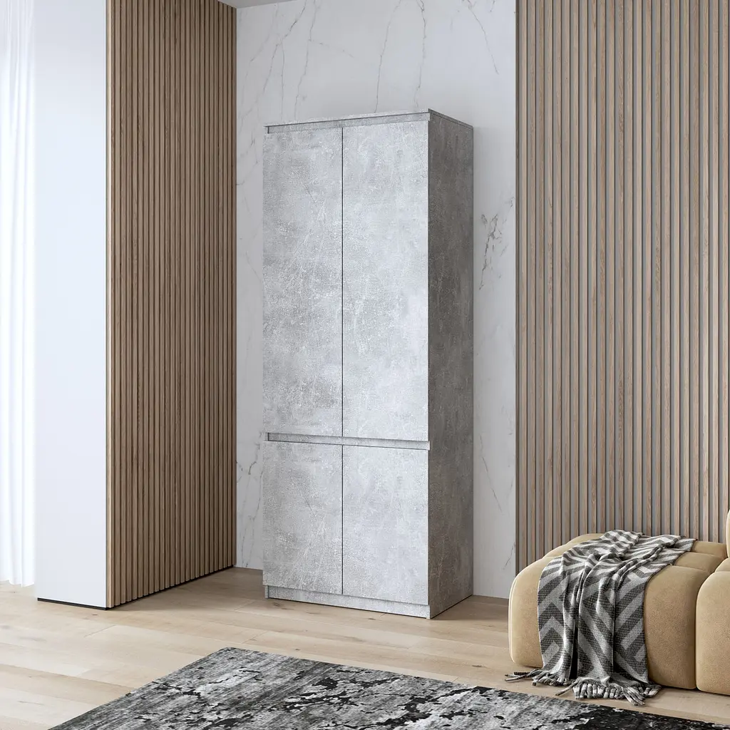 Шафа для одягу Vays, з полицями, в спальню, сучасна, з фасадами без ручок R-24 - фото 9