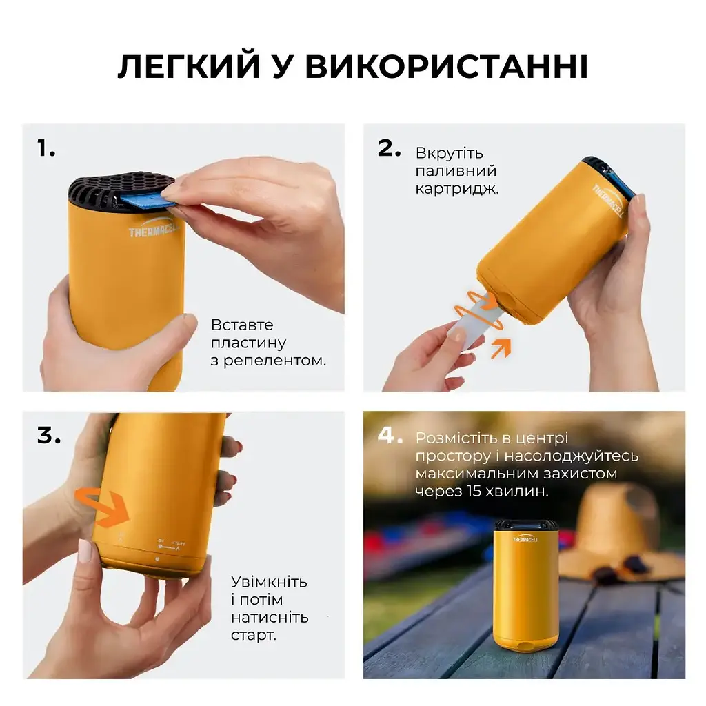 Устройство от комаров Thermacell Patio Shield Mosquito Repeller MR-PS Citrus - фото 7