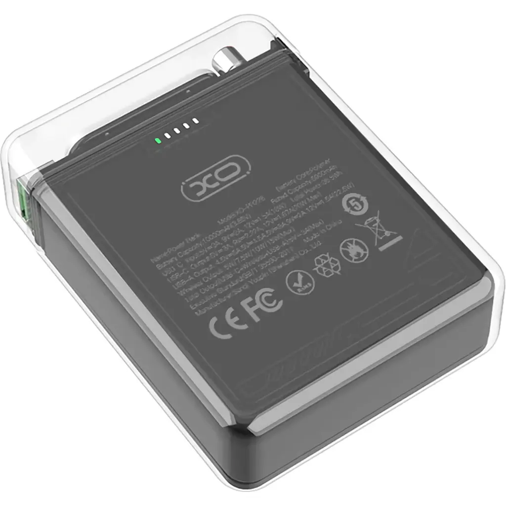 Зовнішній акумулятор XO PR226 10000mAh 15W Black [120538] - фото 3