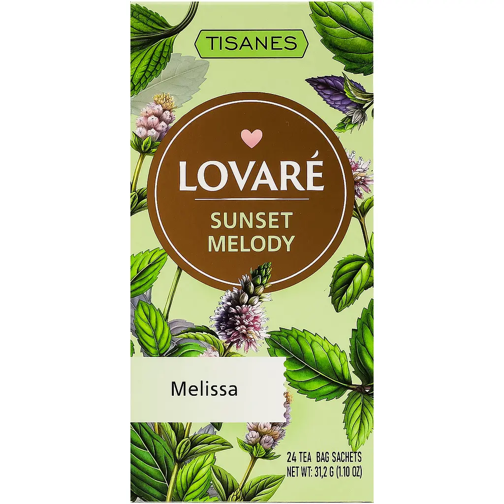 Чай Lovare Tisanes Sunset Melody з листя меліси 31.2 г (24 шт. х 1.3 г) - фото 2