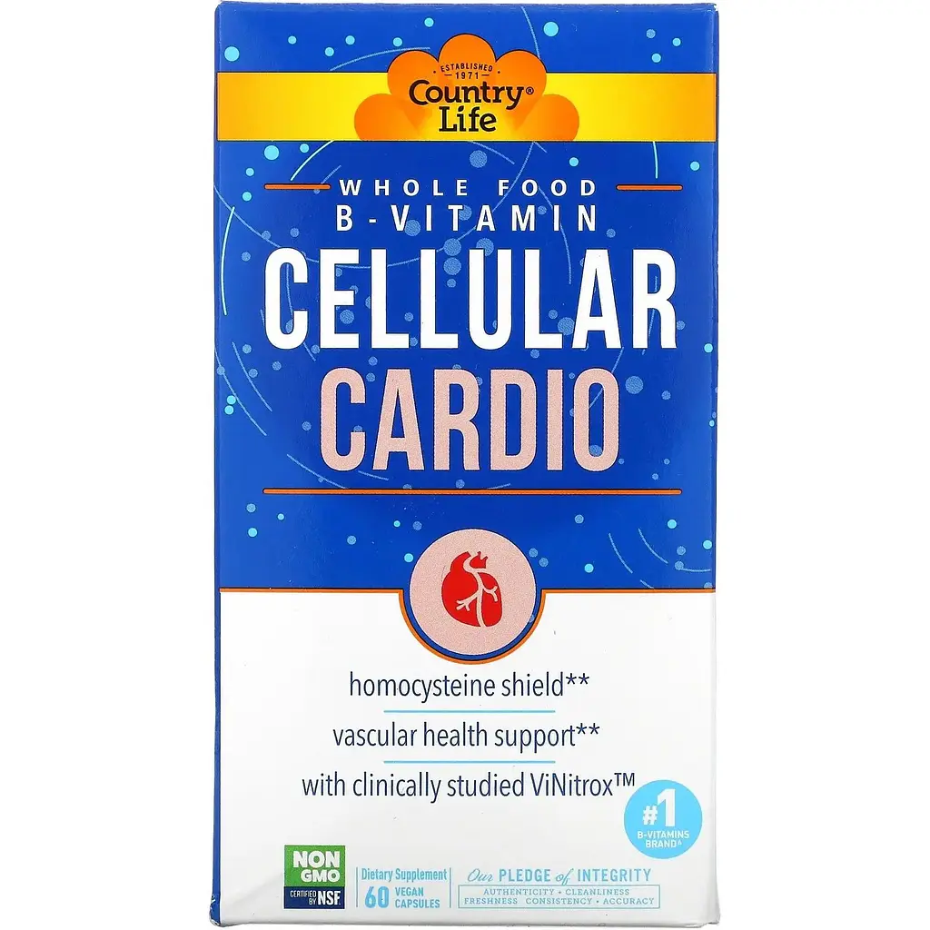 Вітамін В для серця Country Life Cellular Cardio 60 капсул - фото 2