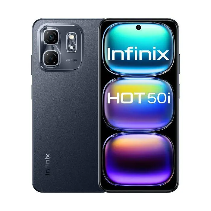 Смартфон Infinix Hot 50i 4/128 GB NFC Sleek black (чорний) - фото 2