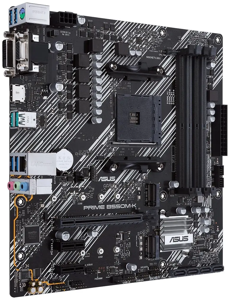 Материнская плата PRIME B550M-K sAM4 B550 4xDDR4 M.2 HDMI DVI D-Sub mATX Asus teh0018941 - фото 4