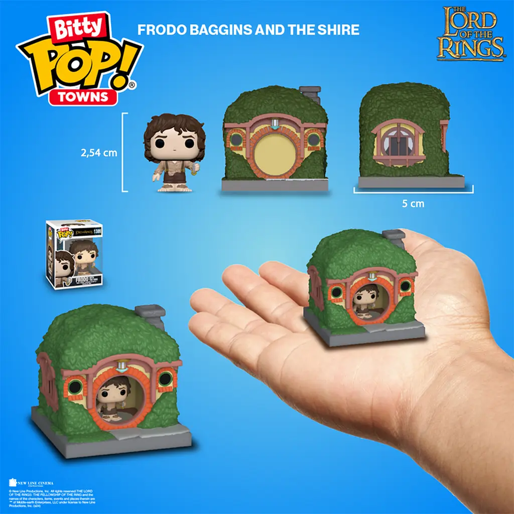 Набір фігурок Funko Bitty Pop! Towns Володар перснів Фродо Беггінс і хатинка (83685) - фото 4