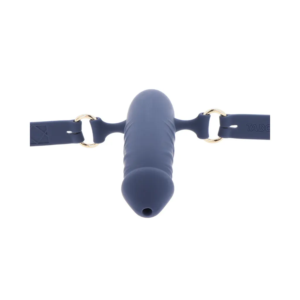 Кляп Taboom Silicone Supreme Breathable Penis Gag синий - фото 4