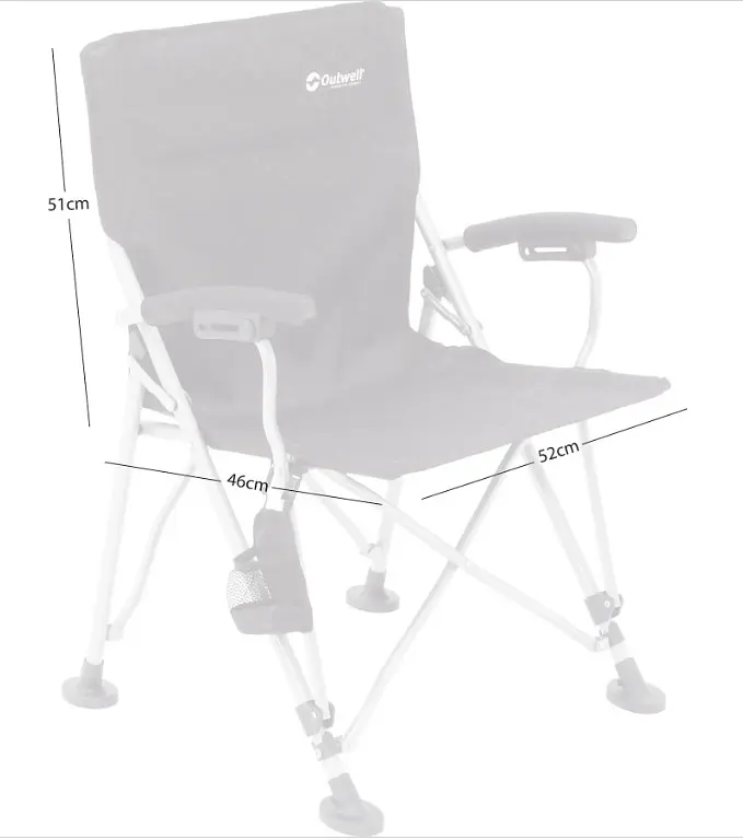 Стул раскладной Outwell Campo Black (470233) - фото 2