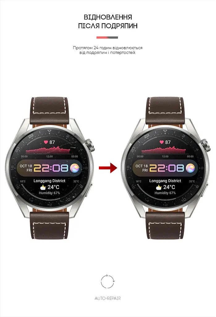 Гідрогелева плівка на годинники HUAWEI Watch 3 Pro ArmorStandart захисна плівка для смарт годинників прозора (ARM62596) - фото 3