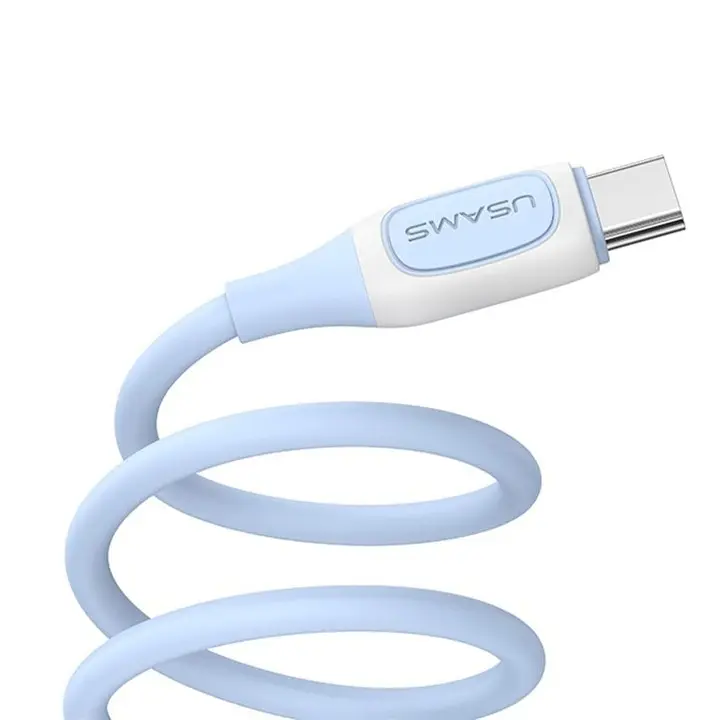 Кабель Lightning USAMS 3A Type-C to Micro-USB 1m Голубий (6958444903347) - фото 2
