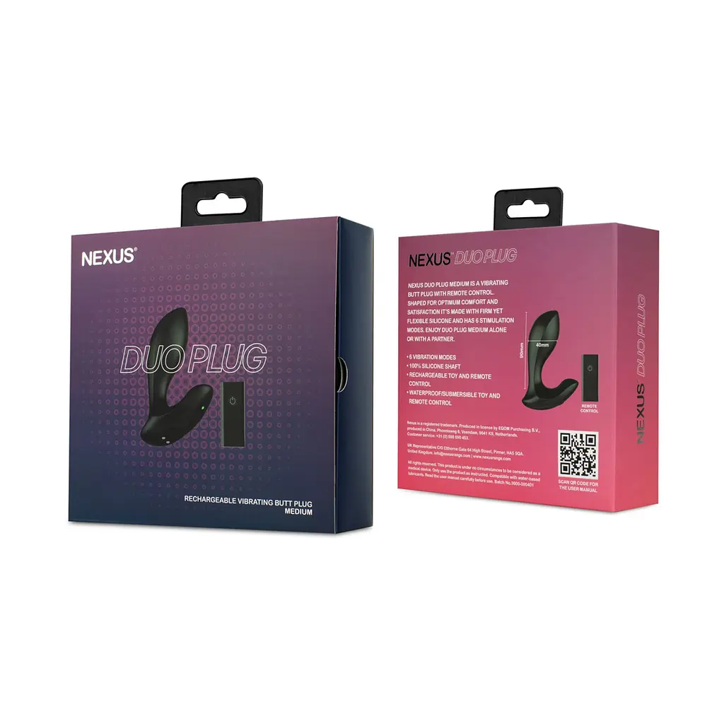 Анальная вибропробка Nexus DUO Plug Medium - фото 5