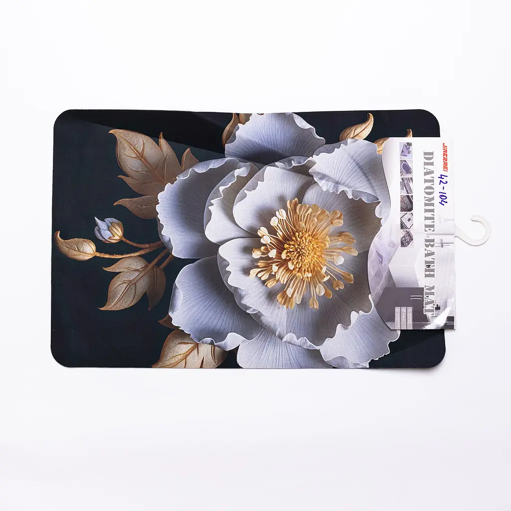 Килимок із 3D-принтом Camellia 58×38 см діатомітовий Yiwu HP-42-104 - фото 4