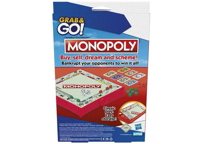 Настольная игра Hasbro Монополия Grab and Go (Monopoly Grab and Go) (англ.) (F8256) - фото 3