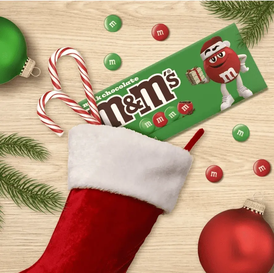 Драже M&M's Milk Chocolate Christmas Candy 87.9г - фото 4