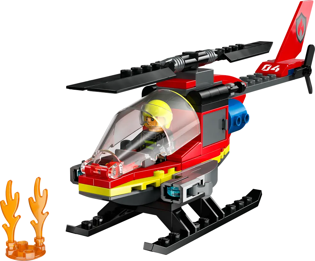 Конструктор LEGO City Пожежний рятувальний гелікоптер 85 деталей (60411) - фото 2