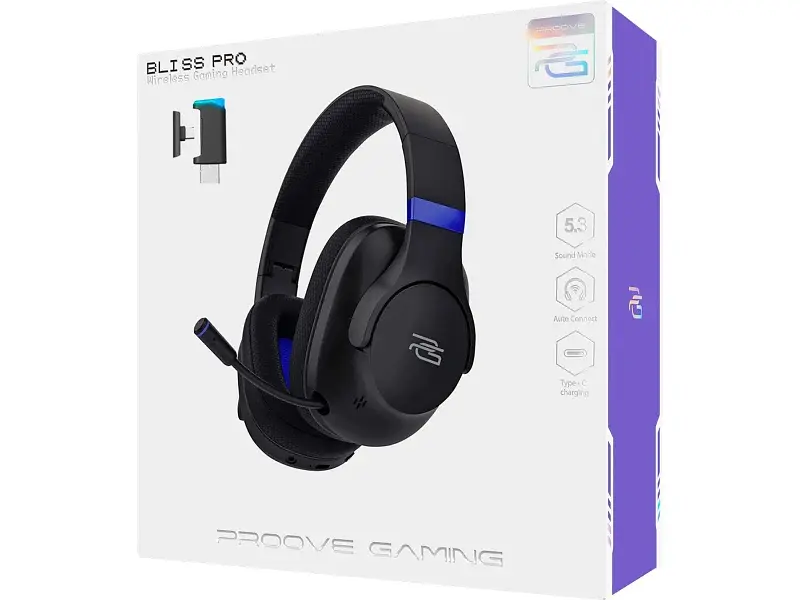 Навушники з мікрофоном Proove Gaming Bliss Pro Wireless Black (GHBLP0010001) - фото 3