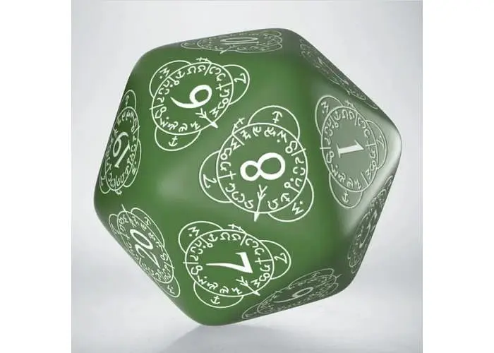 Кубик D20 Level Counter Green & white Die (1) (20LEV04) - фото 2