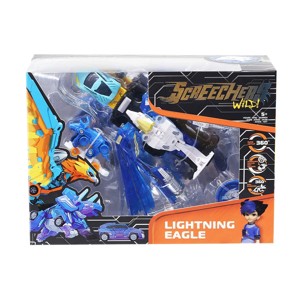 Машинка-трансформер Screechers Wild S4 L3 Лайтнінг Ігл (EU685301) - фото 10