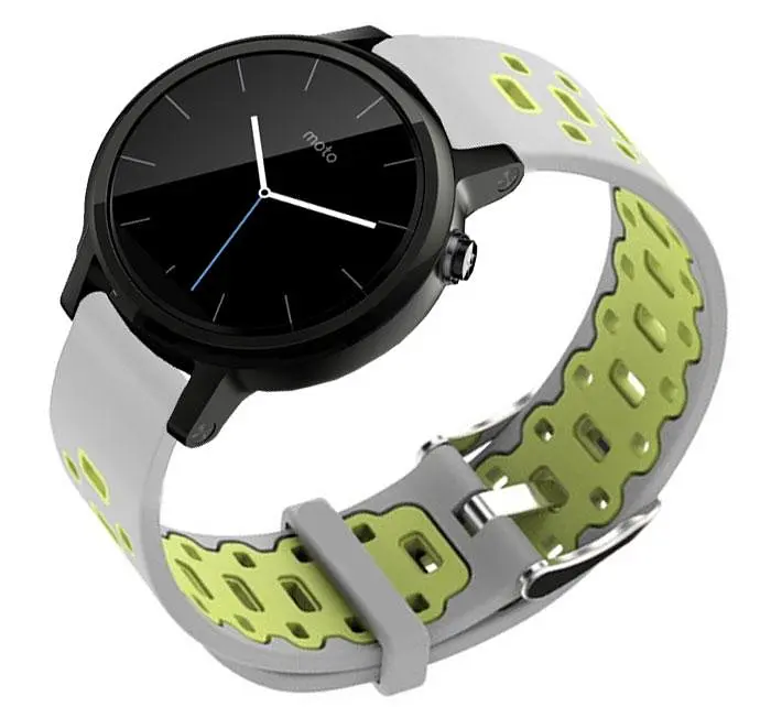 Спортивный ремешок Primo Perfor Classic для часов Motorola Moto 360 2nd gen (42 мм) Grey Green - фото 2