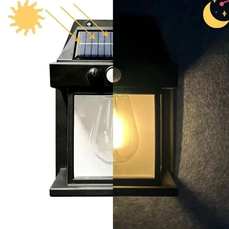 Сонячна лампа SOLAR WALL LAMP K-888 3 режими LED вуличний світильник для двору та фасаду - фото 4