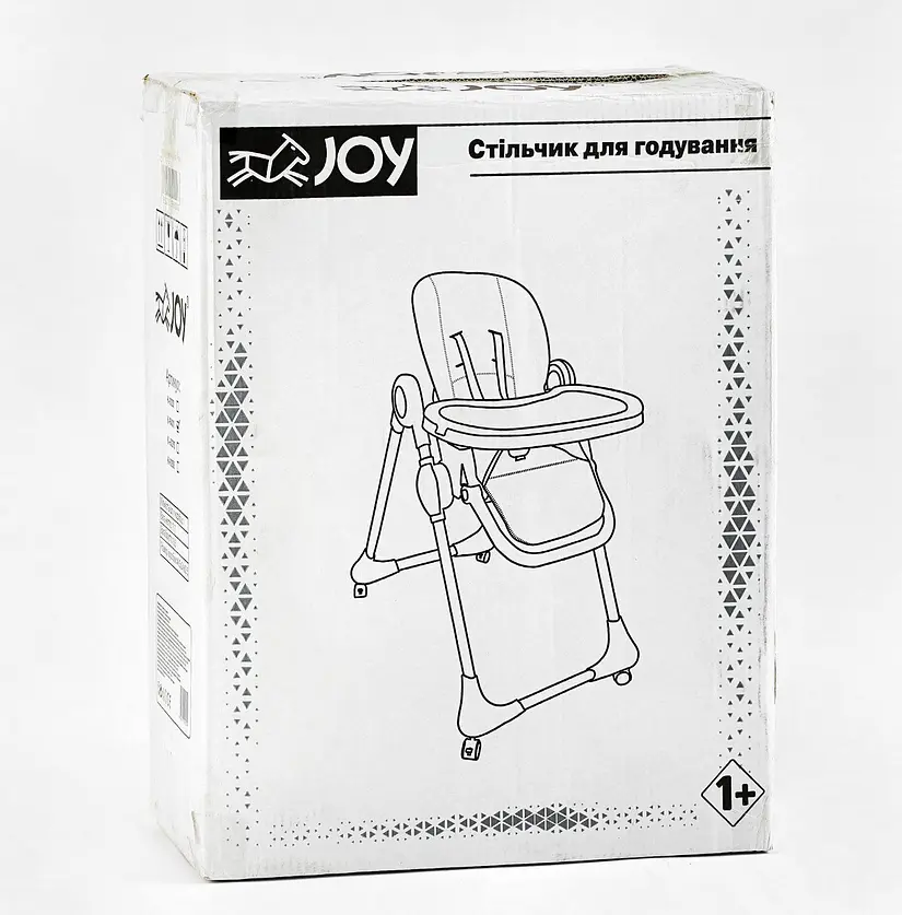Стульчик для кормления K-60290 Joy мягкий чехол ПВХ, 4 колеса, съёмный столик, корзинка, в коробке (6989203550090) - фото 8