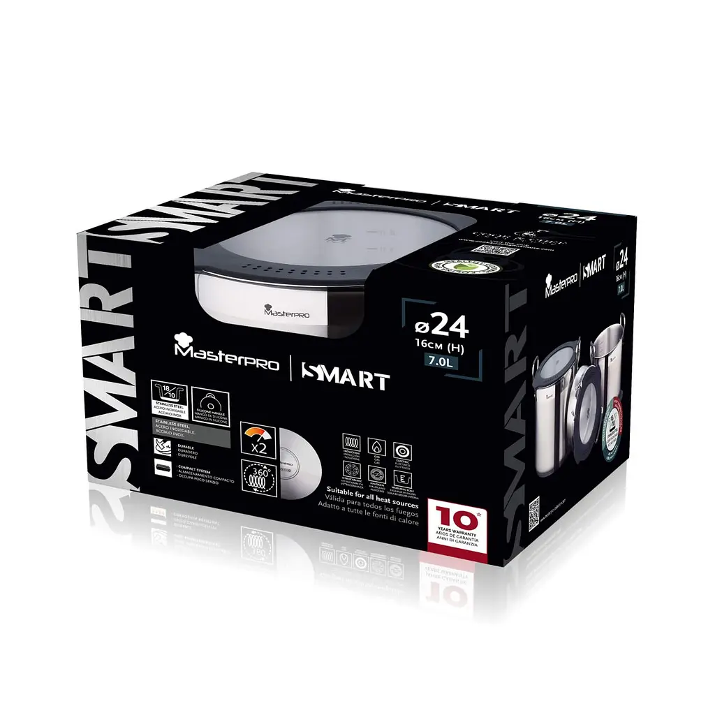 Каструля з кришкою MasterРro Smart 24 см 7,21 л (BGEU-3779) - фото 4