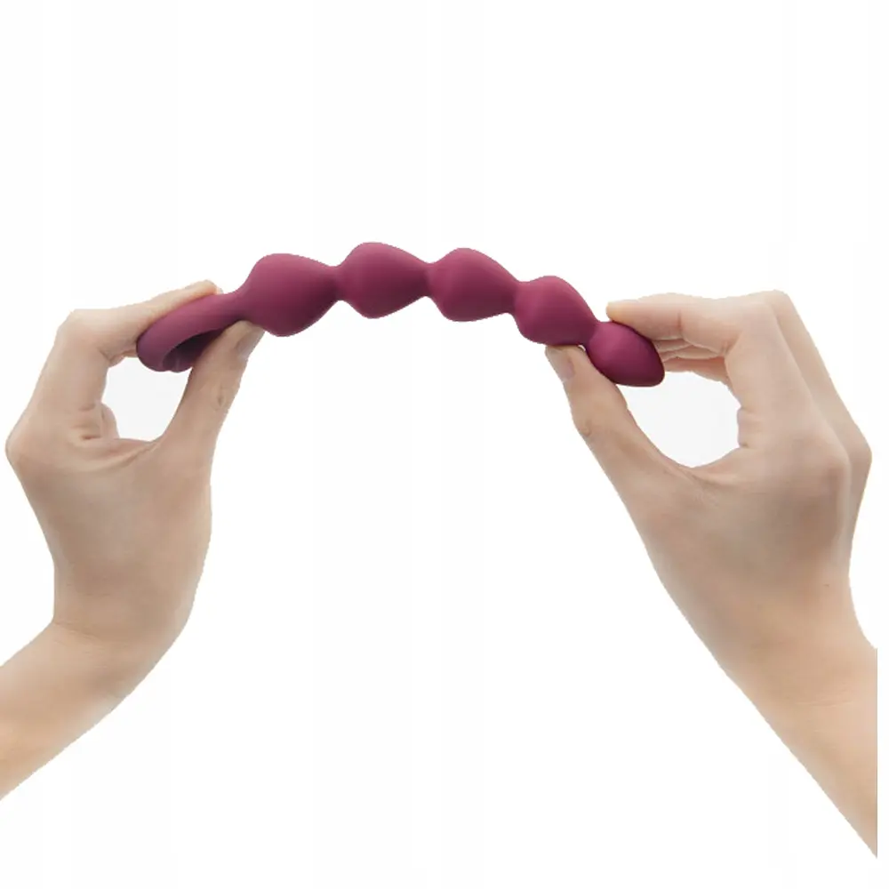 Анальний ланцюжок Love To Love Bing Bang M Plum Star 18.5 см (бордовий) - фото 8