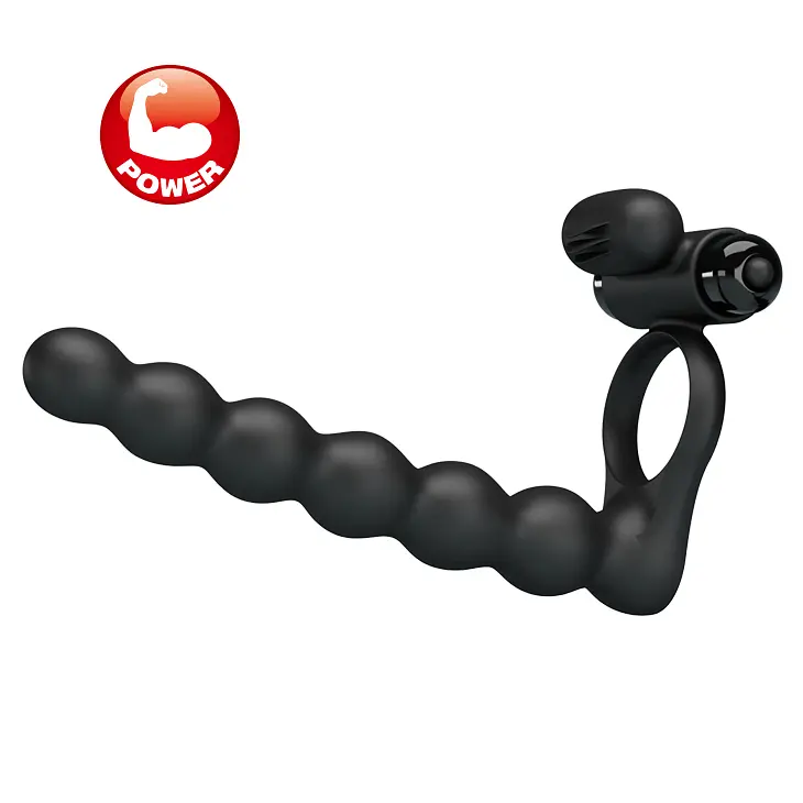 Кільце-насадка для подвійного проникнення - Pretty Love Hercules Penis Sheath III Black - фото 3