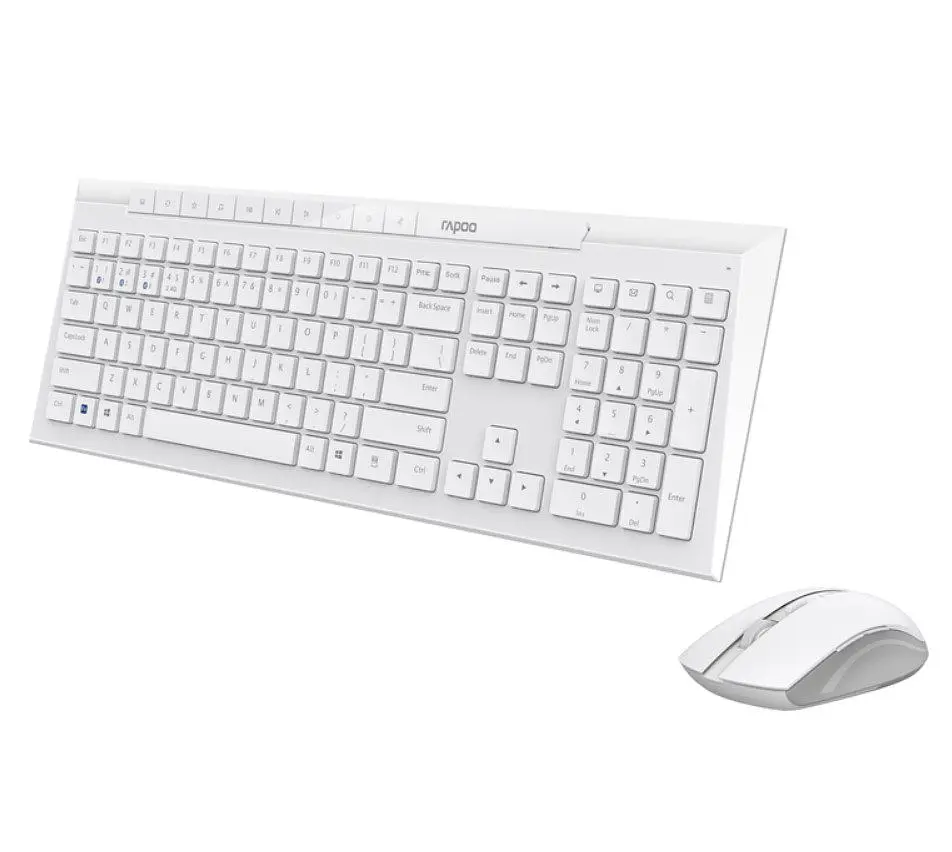 Комплект беспроводная клавиатура и мышь Rapoo M8210 Bluetooth White - фото 5