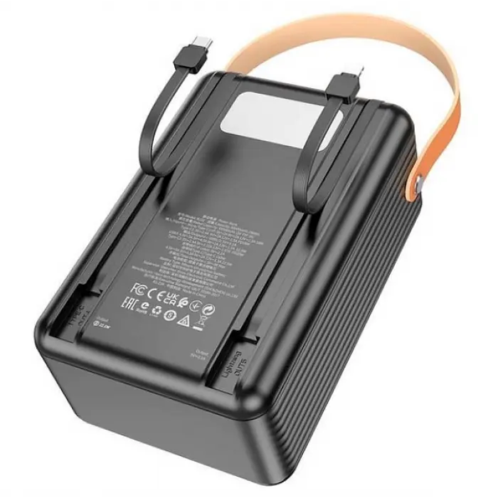 Зовнішній акумулятор повербанк із швидкою зарядкою Power bank Borofone BJ32 80000mAh PD22,5W Чорний - фото 3