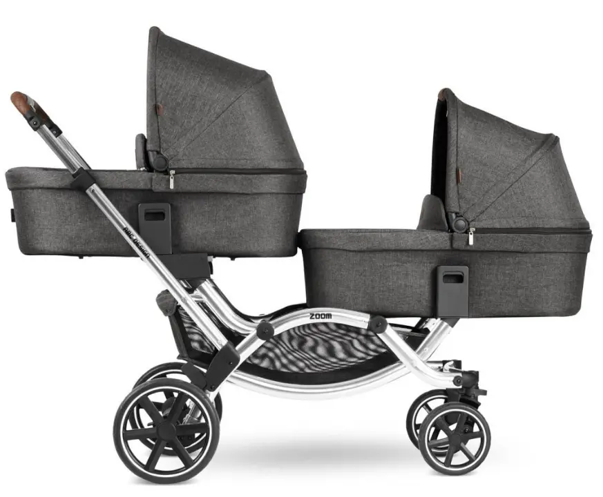 Універсальна коляска 2 в 1 для двійні ABC Design Zoom Asphalt, сірий (12002522003/K) - фото 2