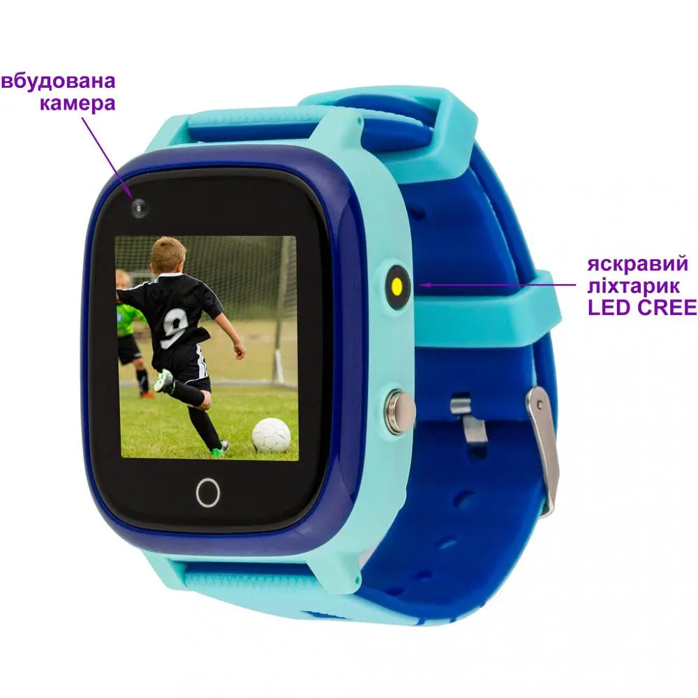 Дитячий розумний годинник Amigo GO005 4G WIFI Thermometer Blue - фото 4