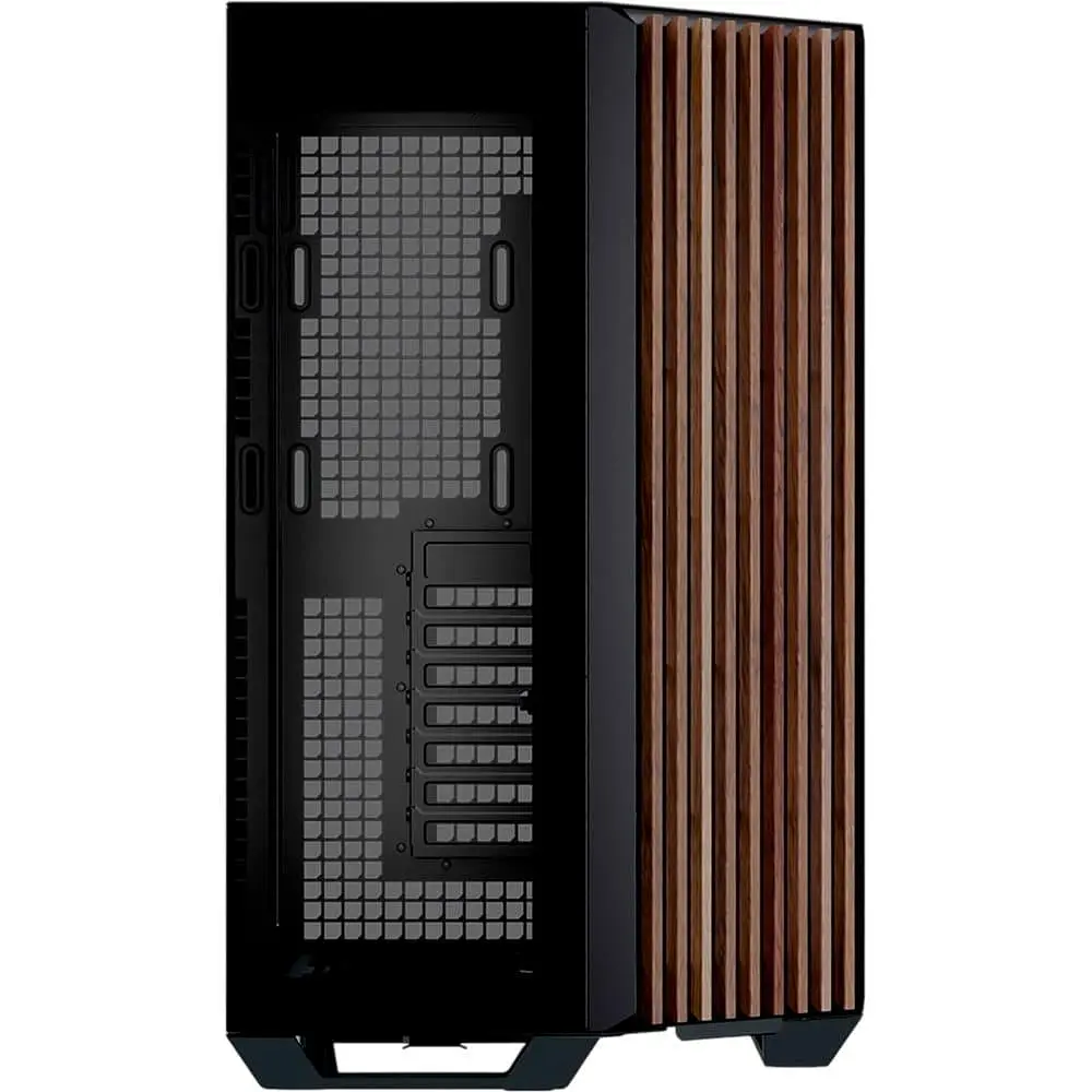 Корпус APNX V1-W Tempered Glass без БП Black/Wood (APCM-VI01103.11) - фото 5