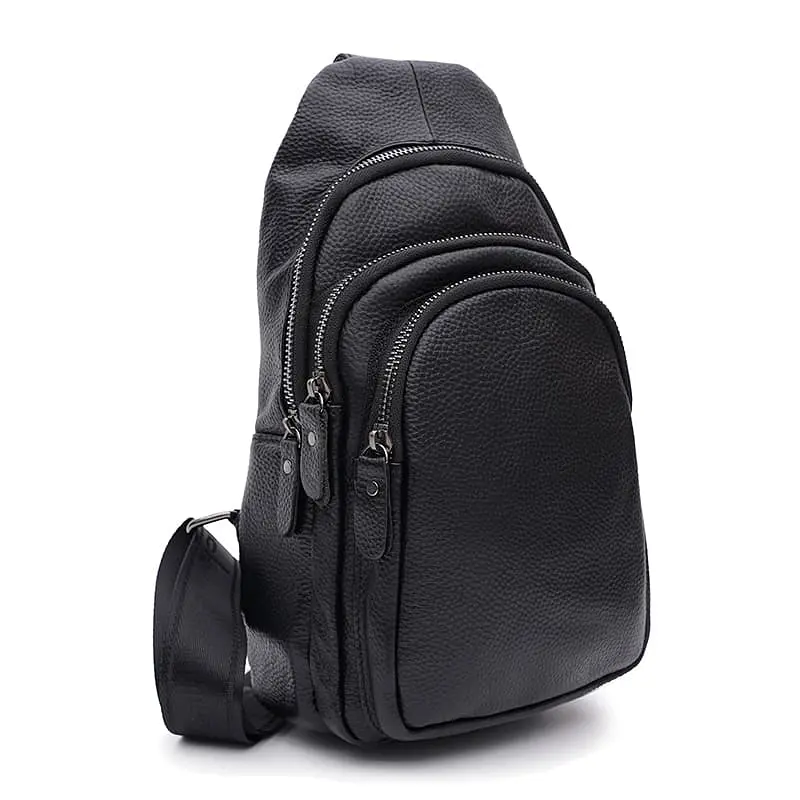 Чоловічий рюкзак шкіряний Keizer K14036bl-black