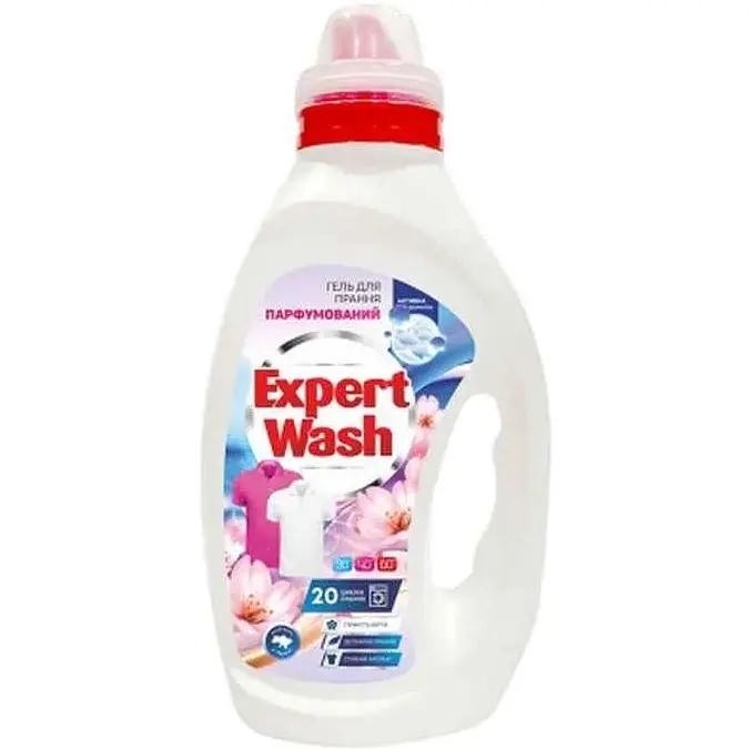 Гель для прання EXPERT WASH 1л Універсальний парфумований Свіжість квітів