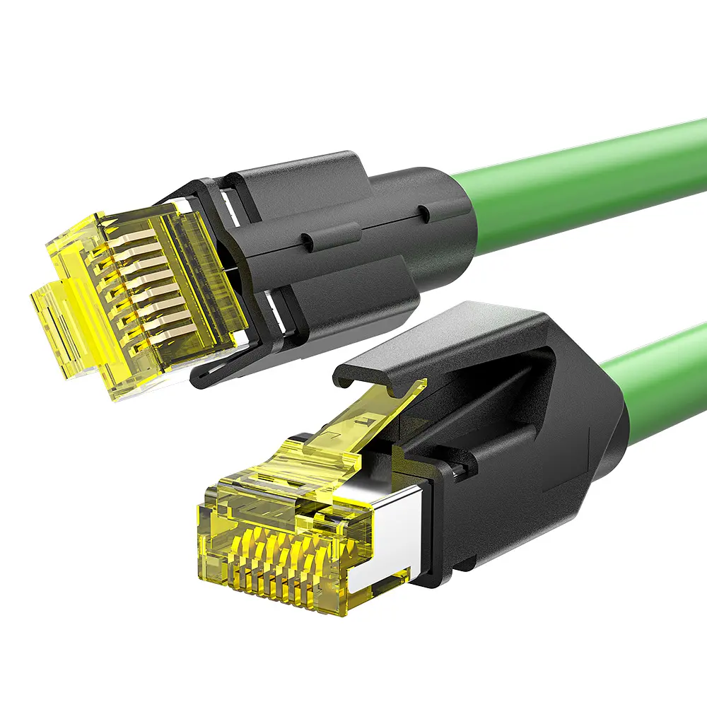 Модульний штекер RJ45 Vention набір із 10 штекерів Ethernet-конектор 8P8C екранований Cat6A FTP швидкість передавання 10 Гбіт/с смуга пропускання 500 МГц для монтажу потрібен обтискний інструмент для жил 24–26 AWG діаметром до 1 мм і кабелю із зовнішнім діаметром до 7 мм з органайзером жил з хвостовим затискачем кабелю із защіпним кожухом позолочені контакти 3U чорний (IDNB0-10)
