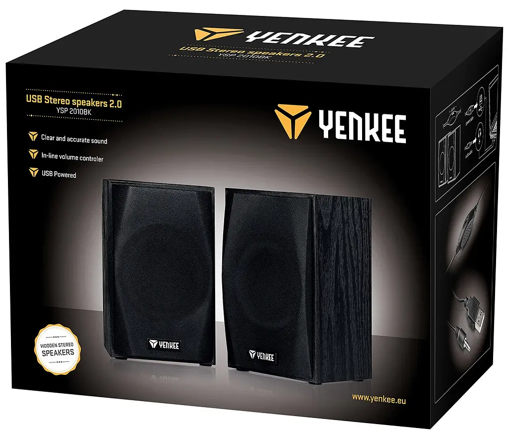 Акустика Yenkee YSP 2010BK USB speakers 2.0 (7090544) - фото 4