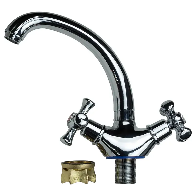 Змішувач PL 1/2 "для кухні гусак короткий вухо на гайці AQUATICA PL-4B355C (9777100) - фото 3