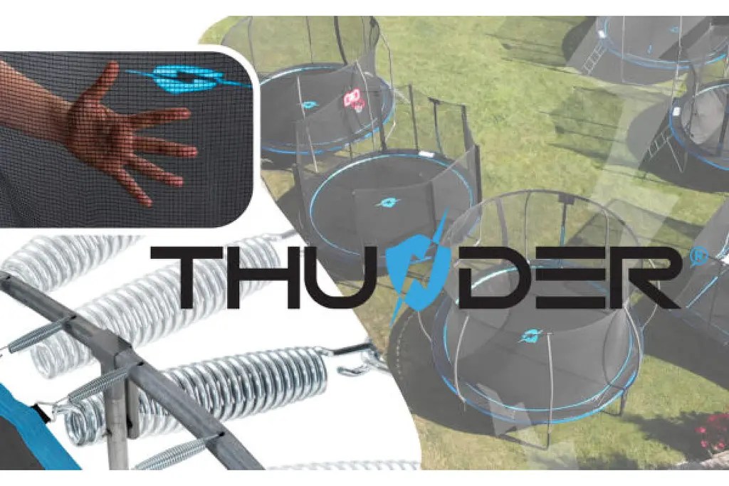 Батут із внутрішньою сіткою THUNDER OUTSIDE PRO 12FT 366 см Black/Blue - фото 3