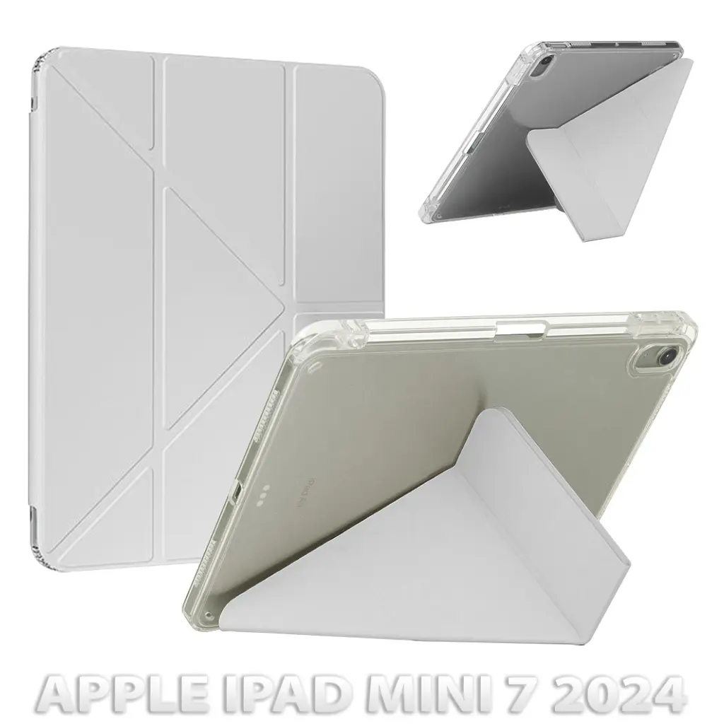 Чохол до планшета BeCover Ultra Slim Origami Transparent Apple iPad Mini 7 2024 Gray (712935) - фото 2
