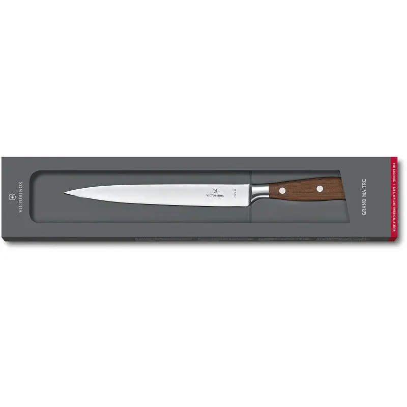 Кухонный нож Victorinox Grand Maitre Wood Filleting лезвие 20см из деревьев. ручкой в ​​подар. - фото 2