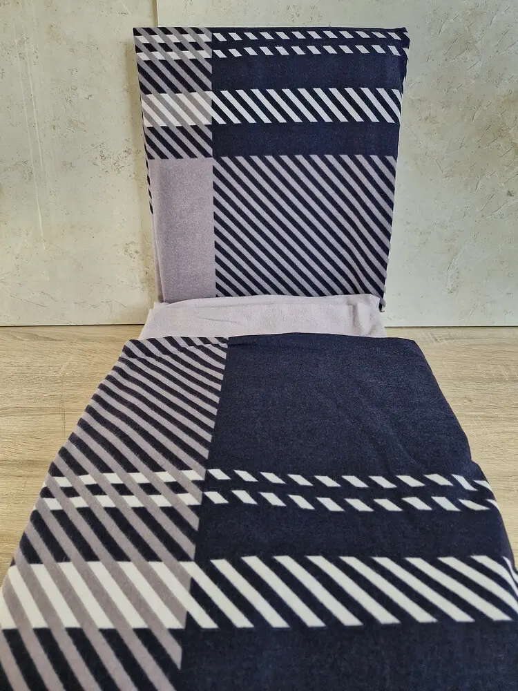 Турецька постільна білизна First Choice фланель Veldor navy blue євро - фото 6