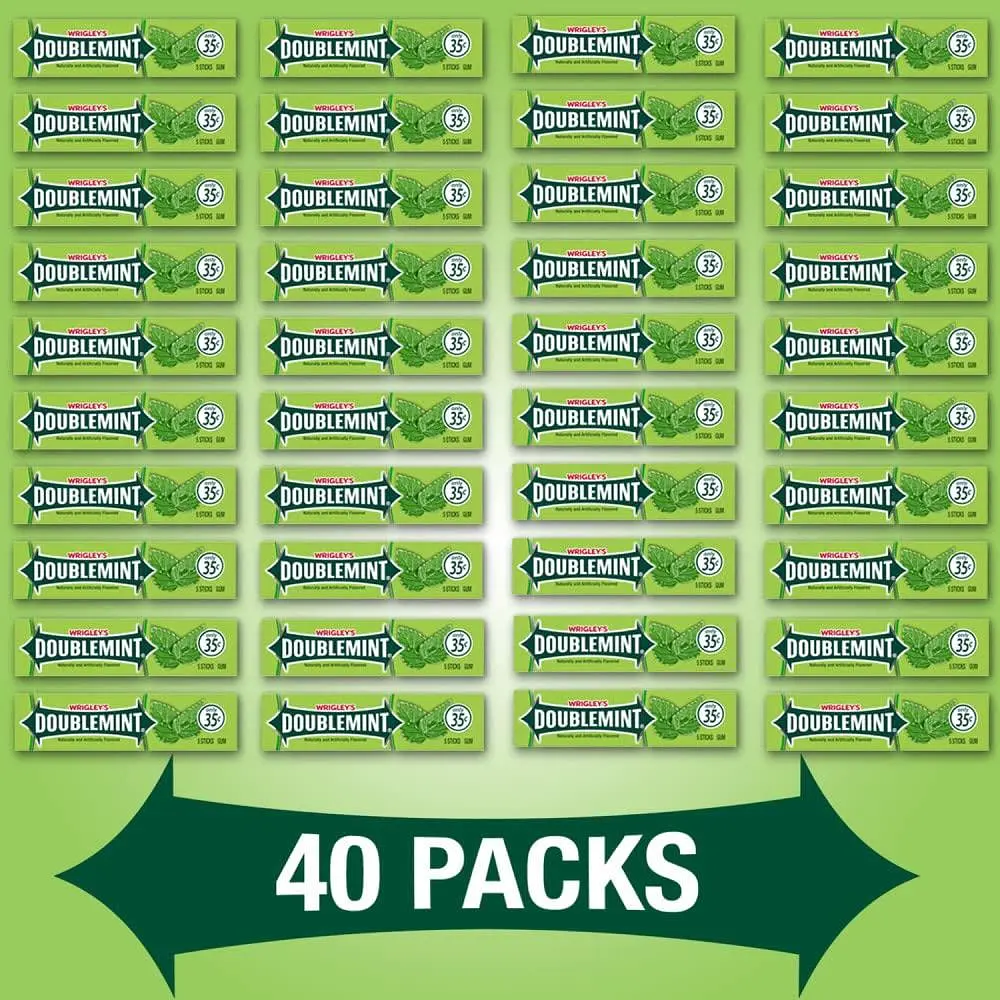 Упаковка жувальних гумок Wrigley's DOUBLEMINT Gum 200 шт. - фото 5