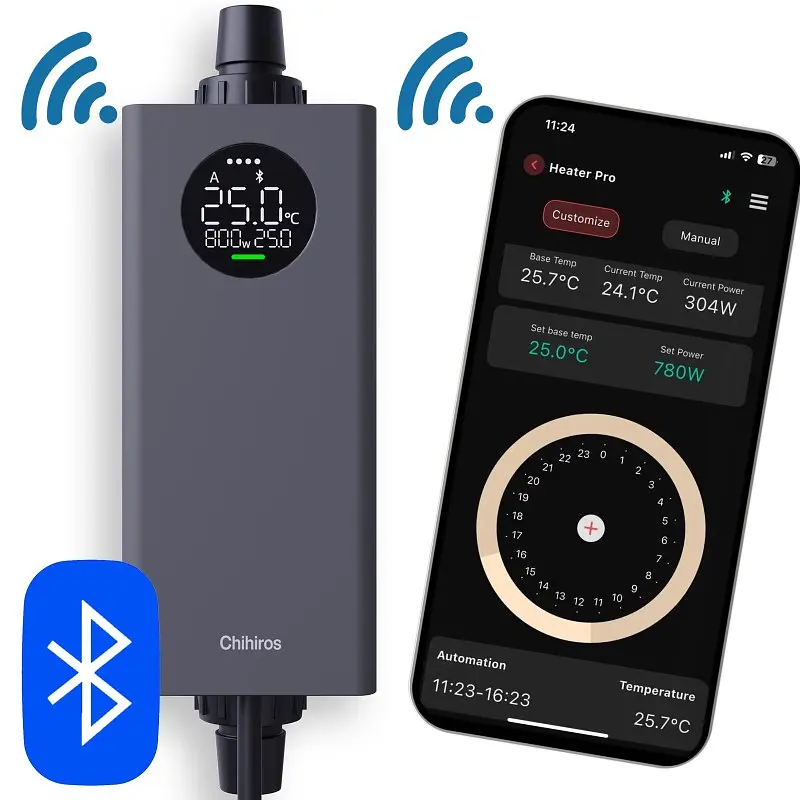 Нагрівач зовнішній Chihiros Heater Pro 16/22мм, 10-1000W з керуванням через додаток - фото 6