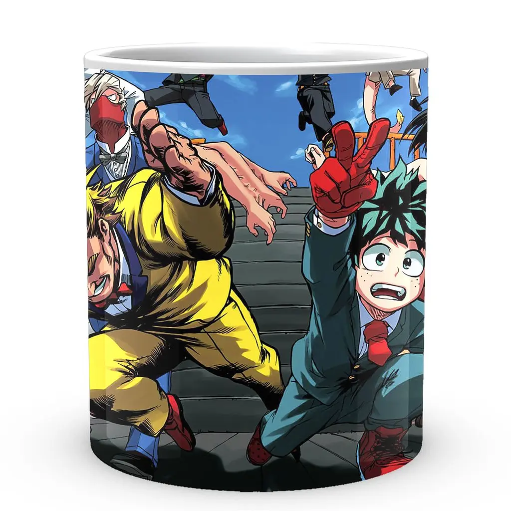 Кружка GeekLand Моя геройская академия My Hero Academia Герои бегут с лестницы MHA 02.525 330 мл белая - фото 2