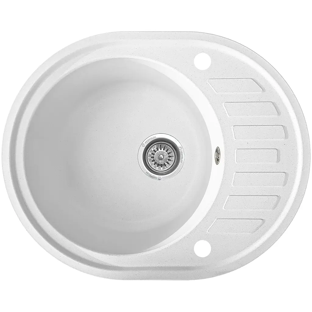 Мийка кухонна Valetti 23N гранітна 610х490 мм біла - фото 4