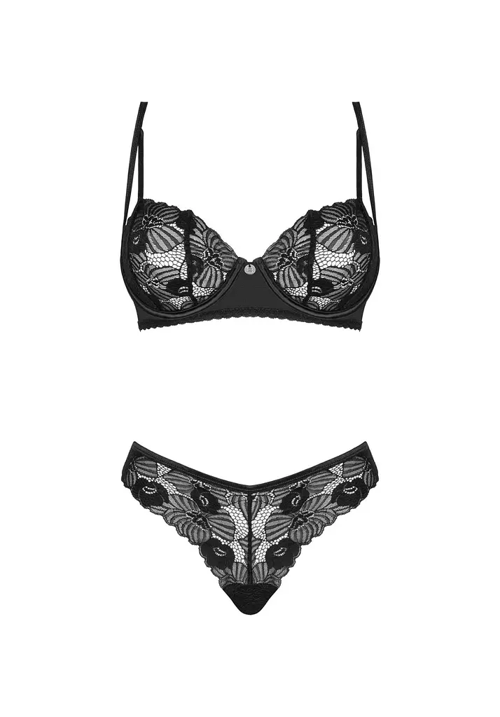Комплект белья Obsessive Serena Love XL/XXL черный - фото 5