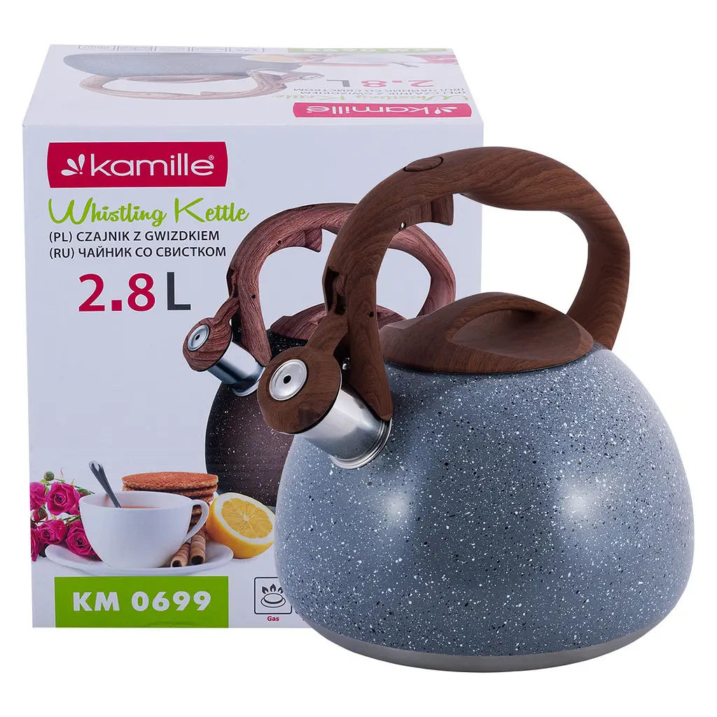 Чайник із свистком Kamille KM-0699 Grey 2,8 л - фото 9