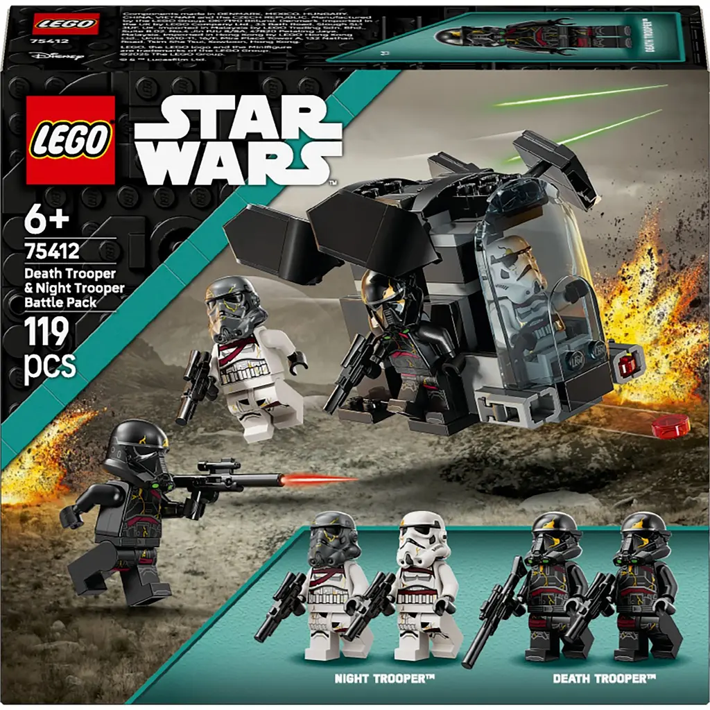 Конструктор LEGO Star Wars Бойовий набір «Боєць смерті і Нічний піхотинець» 119 деталей (75412) - фото 3