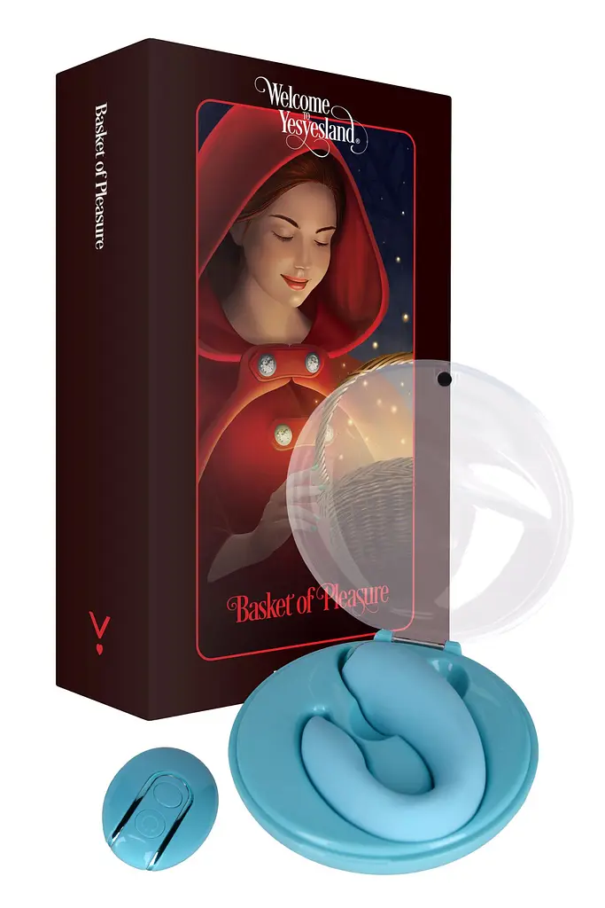 Вібратор для пар FairyGasm PleasureBerry blue, зарядний кейс, пульт ДК - фото 8
