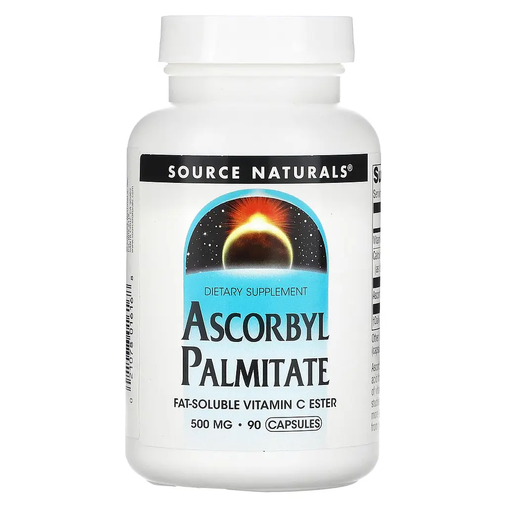 Аскорбіл пальмітат, Ascorbyl Palmitate, 500 мг, 90 капсул Source Naturals vit0002823